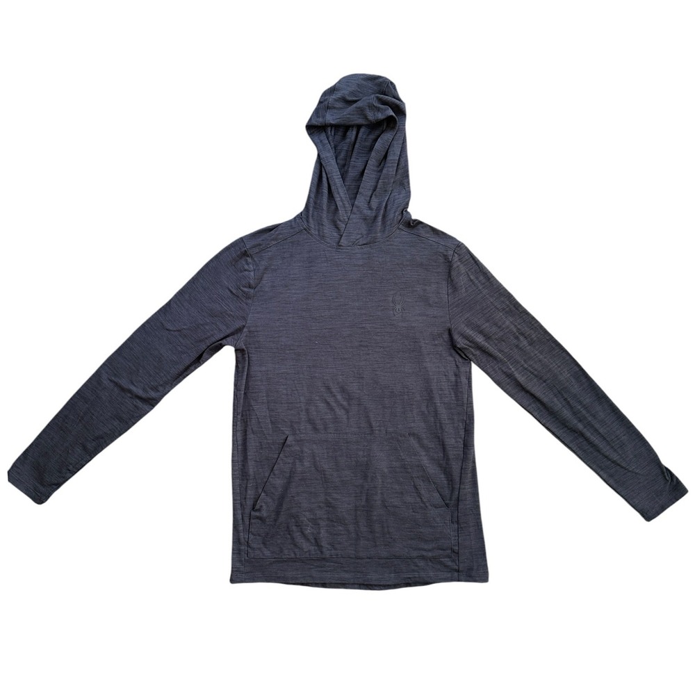 Spyder Active Hoodie Mens Small Gray ProWeb Long Sleeve Performance Shirt